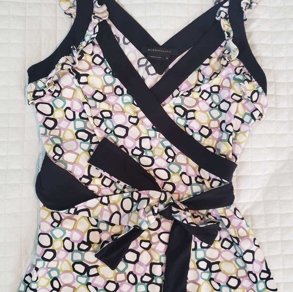 Bcbg sleeveless wrap top